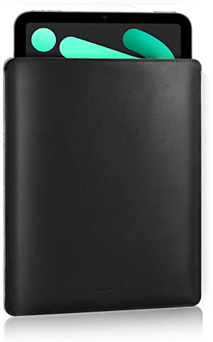 MoKo 7-8 Zoll Tablet Sleeve, PU Leder Aktentasche Slim Stylish Case Pouch Kompatibel mit 8.3 Zoll iPad mini A17 Pro 2024, iPad mini 6/5/4/3/2/1, Galaxy Tab S2 8.0, Tab A 8.0, ZenPad Z8s 7.9, Schwarz