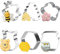 KUKIFUN Lot de 6 emporte-pièces en forme d'abeille, ruche, pot à miel, Winnie l'ourson, moules à biscuits en acier inoxydable pour décoration de fête