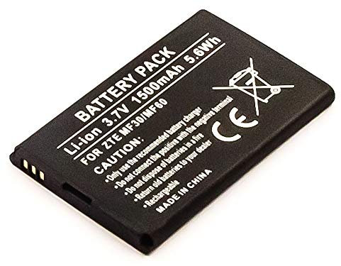 Akkuversum Akku kompatibel mit ZTE MF60 UMTS-W-LAN Router, Handy/Smartphone Li-Ion Batterie