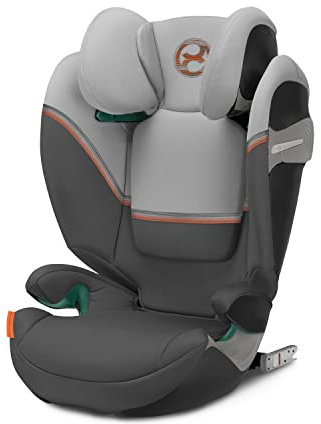CYBEX Gold Kindersitz Solution S2 i-Fix, Für Autos mit und ohne ISOFIX, 100 - 150 cm, Ab ca. 3 bis 12 Jahre (15 - 50 kg), Lava Grey