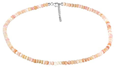 XEN Pink Opal - Collier 5,5 mm facettiert 43 + 5 cm 925 Silber 43
