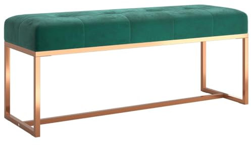 vidaXL Panca Verde Scuro 110x36x45 cm in Velluto