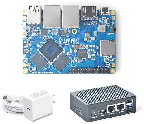 youyeetoo NanoPi R6C Mini Router mit Metallgehäuse und PD Power, 2.5G+1 Gbps Ethernet Ports/HDMI 2.1, Unterstützung OpenWRT/Docker für VPN NAS IOT Smart Home Gateway (8GB LPDDR4X 32GB eMMC)