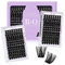 Wimpern Einzeln 208 PCS B&Q DIY Lash Clusters für Anfänger Wiederverwendbare Wimpernbüschel Einzelwimpern für Wimpernverlängerung zu Hause Individual Lashes Wimpern Extension(8-16MIX,B06+B06)