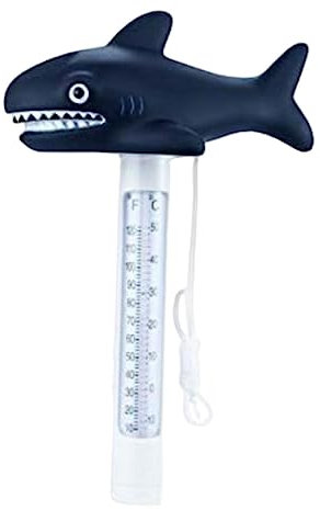 Milageto Pool-Thermometer, schwimmendes Schwimmbad, Thermometer-Messgerät für Whirlpools, Teich-Thermometer, Pool-Zubehör für Spas, Schwimmbäder, Hai
