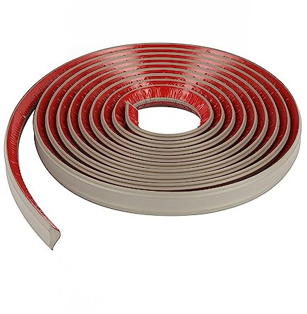 5M Flexible Sockelleisten, Deckenleisten Selbstklebend,Zierleiste Wall Trim, Wandkanten Caulk Strip, Fliesenkanten, Deckenkanten, Zierleisten für Wandübergänge (Grau/2,5x1,7cm)