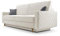 Sofa aus Samtstoff mit Schlaffunktion und Bettkasten Couch für Wohnzimmer Schlafsofa Sofagarnitur Polstersofa Wohnlandschaft mit Bettfunktion Velours 230x100x85cm - CALIFORNIA - Cream (Paros 01)