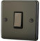Albert Austin Light Switch 1 Gang 2 Way PGM 33643 Easy to Install Gang Design Durable Smooth Polished Finish Easy to Use High Power Standard UK Switch For Home and Commercial Use 10A Black Nickel