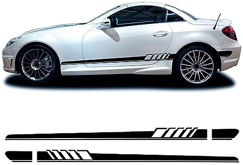 Karosserie aufkleber aufkleber für Mercedes Benz SLK Class R170 R171 R172 SLK55 AMG SLK200 250,Körper dekoration Auto externe Tuning Zubehör,A-Black