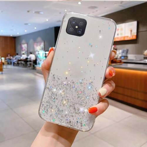 Custodia Compatibile con OPPO Reno 4Z 5G Cover Trasparente Brillantini Stellari Sottile Antiurto in TPU