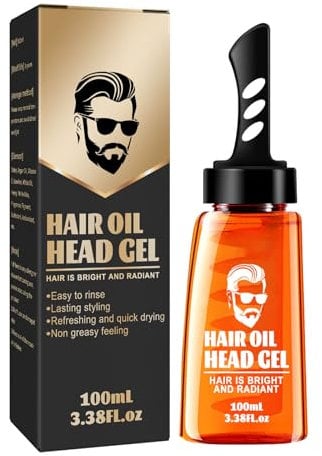 One-Comb Shaping-Styling-Gelkamm, 2-in-1-Haarwachskamm, 2-in-1-Haarwachsgel mit Kamm, Haaröl-Kopfgel, 2-in-1-Wachshaarkamm, langanhaltendes, flauschiges, schnell aufbauendes Haarstyling (100ml)