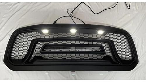SPLACK Kühlergrill Frontgrill Für Dodge Für Ram 1500 2013 2014 2015 2016 2017 2018 Racing Grille ABS Stoßstange Maske Ersatz Abdeckung Lüftungsgitter (Color : White Black)