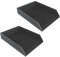Fegtrty Lot de 2 bacs à courrier empilables en cuir synthétique (noir)