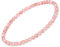 EUMENIDES Women's Natural Stone Bracelet, 7.45IN(19cm), 4/6MM,Tourmaline, Obsidian, Agate, Crystal, (Shell Stone-Light Orange Pink,4MM)