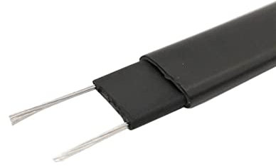 Schutzkabel 10 Meter Dach-Enteisungs-Heizkabel, 12 V, 24 V, 36 V, 110 V, 220 V, 380 V, flammhemmend,d, Wasserleitung, Frostschutzmittel, Ölfassschutz, Erdungskabel (Farbe: 12 V, 8 mm Breite)