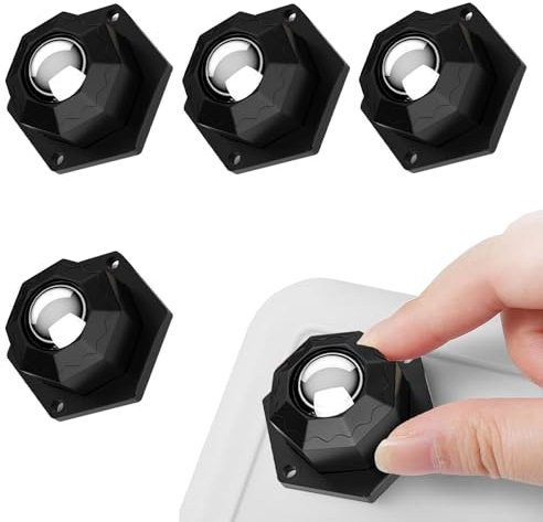 4 pezzi Ruote a Sfera,Ruote per Spostare Mobili,Capacità di Carico 200Kg+,Ruote Per Mobili Per Mobili Pesanti,Per Utensili da Cucina,Contenitori e Mobili Ruote Girevoli Autoadesive (Nera)