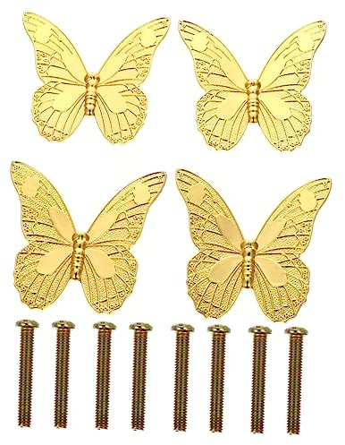 Artibetter 4 Stück Vintage Schubladengriffe Schmetterling Aus Zinklegierung Möbelknöpfe Schrankknopf 32mm Lochabstand Möbeldeko Für Schrank Kommode Schublade