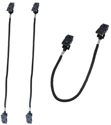PTJJXA 3 Stück Hat Retainer Clip, 30cm Winddichte Halteclip, Hut Halter Clips Cap Retainer Clip, Hats Keeper für Angeln Klettern Camping Golf Wandern Bootfahren Segeln, Schwarz (B)