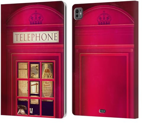 Head Case Designs K2 I Love London Custodia Portafoglio in Pelle Compatibile con Apple iPad PRO 13 M4 2024