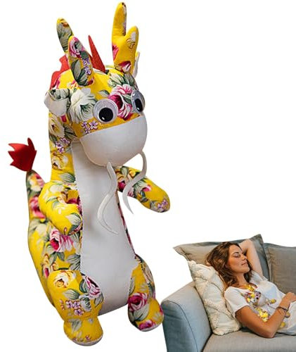 weiting Jouet en Peluche Dragon,Animal en Peluche Dragon Doux et Confortable - Décor de Dragon en Peluche du Zodiaque Chinois, Animal Dragon pour Le Nouvel an Chinois