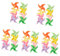 OFFIGAM 24pièces Moulinets Papier Colorés pour Jouets Créatifs à Assembler pour Activités Manuelles Et Décorations De Fête