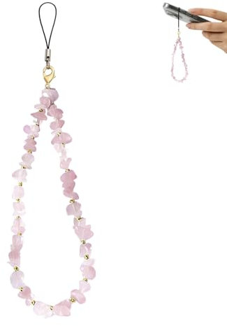 AzureRay Bracelet Téléphone, Cordon Téléphone Portable Bijoux Antichute avec Charmes en Cristal, Longue Chaîne Bohème pour Smartphone, Accessoire Élégant