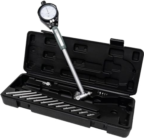 TOOSOAR Diametro Interno Misuratore,set di Comparatori 50-160 mm ad Alta Precisione 0.01 mm, con 12 Sonde, per la Misurazione di Cilindri di Motori Profondi