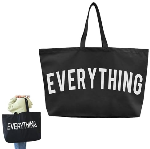 Haxisii Extra Large Canvas Tote Bag for Women, 1pcs Reusable Big Shopping Bags,Grocery Cloth bag for Gym Beach Work Travel
