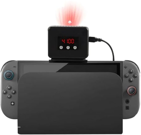 Cooling Fan for Switch 2 Dock, Cooler Replacement Kit for Nintendo Switch Docking Station Dock Set, Quiet Operation,LED Temperature & Speed Display, 3 Buttons Control, Micro USB Cable Powered