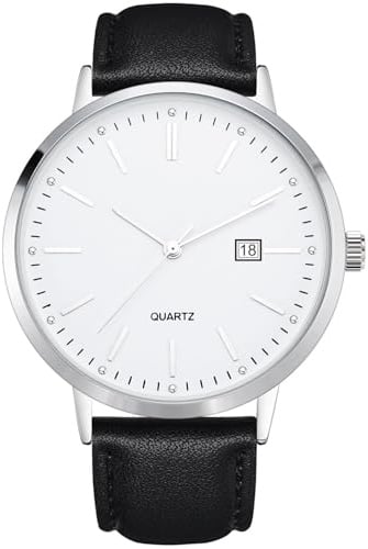 NUOVO Herrenuhr Klassisches Lederarmband Moderne Klassische Quarzuhr Leicht zu lesen Herren Business Casual Minimalistische Uhr