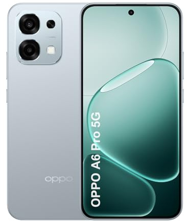 OPPO A6 Pro 5G Smartphone Ohne Vertrag, 6500mAh Akku Handy, 80W SUPERVOOC Schnellladung, 6,57 120Hz AMOLED Display, 8 256GB Dimensity 6300, Supercool VC, 50MP 2MP KI-Kamera, IP69, Dual SIM, Lunar