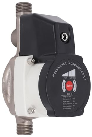 Luqeeg Surpresseur de Douche Intelligent 80 W 36,2 PSI Économie d'Énergie Manuel Automatique 2 Interrupteurs Faible Niveau Sonore Surpresseur pour Maison Cuisine Salle de Bain (Prise UE 100‑240 V)