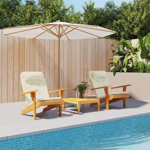 Frdhee Klemmkissen für Sitzbank,Adirondack-Auflagen 2 STK. Creme Oxford-Gewebe,Liegesesselkissen für Schlafzimmer und Wohnzimmer