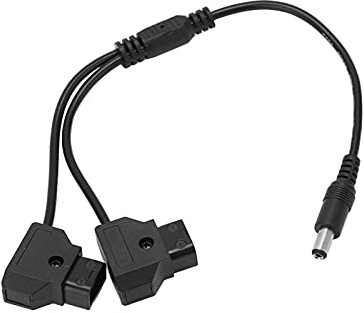 DC 5.5 2.1 Monitor Power Cable, Female to Double D - TAP Male Power Supply Cable, Low Heat Generation Power Line for Fill Light Wire, Compatible with V Port Batte