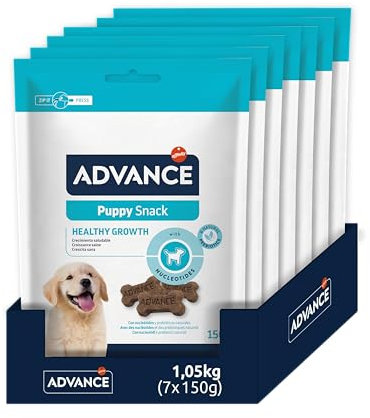 ADVANCE Snacks Puppy - Galletas Para Cachorros - Pack De 7 x 150 g - Total 1,05 kg