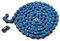 KHE BMX FIXIE Eingangrad Kette 1/2 x 1/8 112 Glieder Links nur 385g mit Kettenschloss - viele Farben (blau)
