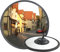 RMAN Konvexspiegel Verkehrsspiege Panoramaspiegel Verkehrsspiegel Convex Mirror Sicherheitsspiegel für Einfahrten Lagerhallen und Garage Ø 30cm Wetterfest mit Wandhalterung, Schwarz