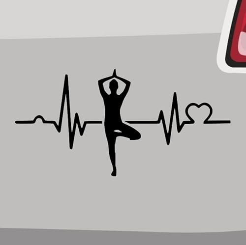 Herzschlag Baum Yoga Aufkleber -6 Größen- Asana Mantra Entspannung Atmung Indien