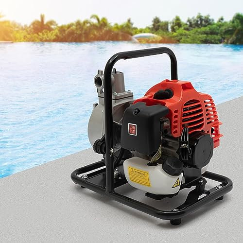 Pompe à eau 2 temps 43 cc, moteur à essence, pompe à eau sale, jardin, fontaine, étang, pompe à eau, pompe d'irrigation