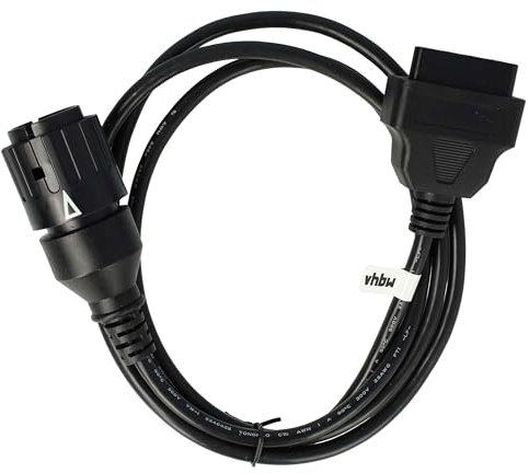 vhbw OBD2 Adapter 10 Pin auf OBD2 16Pin kompatibel mit BMW R 1200 GS K25, K50 Motorrad - 150 cm