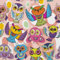 HEKO PANELS Stoff Oxford Wasserdichte Meterware Canvas-Stoff Polyester Zum Nähen Nähstoffe Möbelstoffe Dekostoffe Wasserabweisend Blickdicht Kinder Eulen Bunt 3 Meter 155 x 300 cm