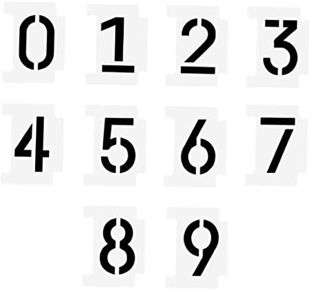 NUOBESTY Zahlenschablonen Aus Pet Und Zeichenvorlagen Für Diy Stempeln Papierschneiden Stoffmalerei Wanddekoration Und Basteln Washable Und Wiederverwendbar