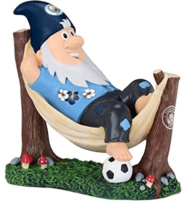 FOCO Officially Licensed Football Hammock Garden Gnome (Manchester City FC)