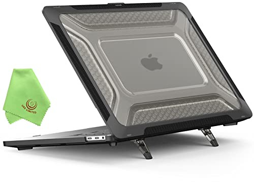 UESWILL Custodia pieghevole con cavalletto per MacBook Pro 16 2019 2020, nera