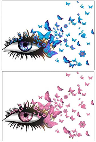 Wandtattoos mit Großen Augen 2 Satz Pvc Abziehbar für Schlafzimmer