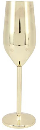 NLDGR Verres à Vin en or Rose, Gobelet à Vin en Acier Inoxydable Beau Gobelet à Champagne en Métal élégant pour les Dîners(Gold)