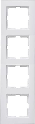 Kopp Athenis 4-fach Abdeckrahmen, arktis-weiß, matte Oberfläche, 402832063