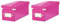 Leitz CD Aufbewahrungsbox, Pink, Mit Deckel, Click & Store, 60410023 (Packung mit 2)