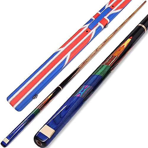 SciAza Snooker cue Pool cue Billard queueRein handgefertigter, personalisierter Regenbogen 3/4 geteilter Snooker-Queue, schwarzer Acht-Pool-Queue(Color:B,Size:10mm)