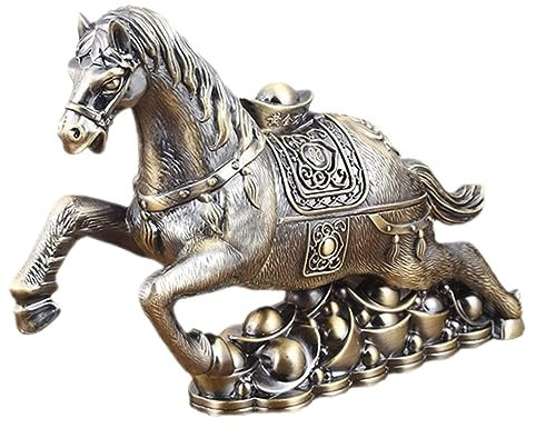 Uonlytech Aschenbecher Für Den Außenbereich Aschenbecher Für Statuen Im Freien Chinesisches Dekor Tierornament Pferd Sammelfiguren Pferdeskulpturen Bürobedarf Wohnaccessoire Zart